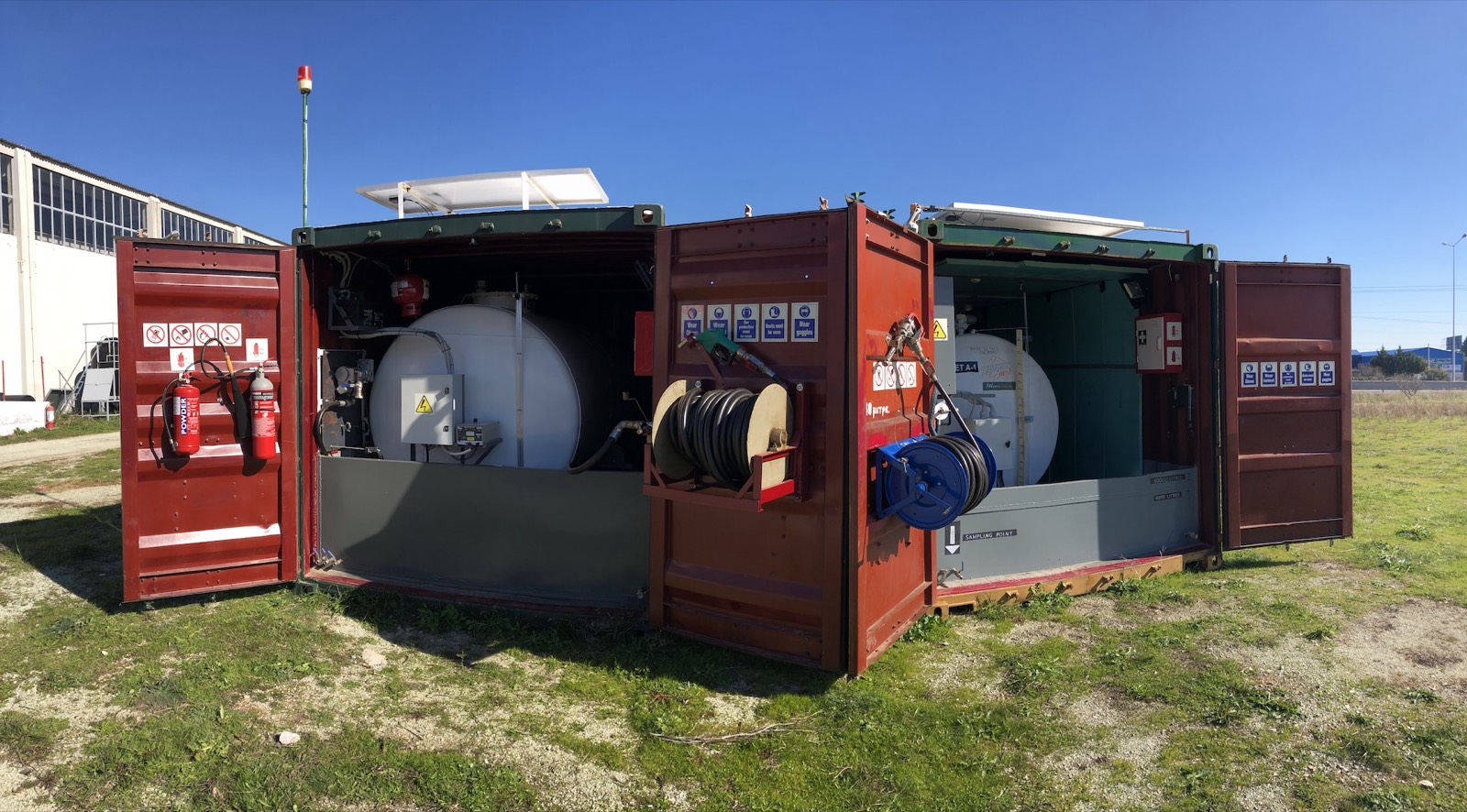 Two autonomous refuelling containers